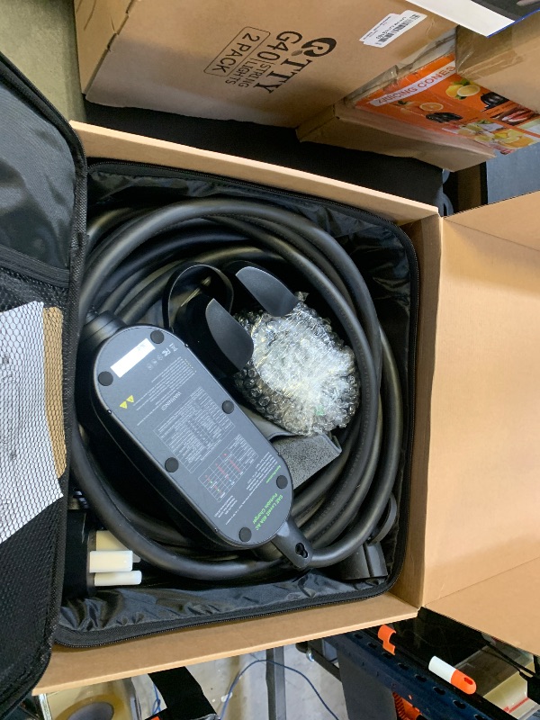 Photo 1 of INFGO Level 2 EV Charger 40Amp, Portable Electric Car Charger 25FT Cable for NEMA 14-50 Plug, 240V, 9.6kW, Adjustable Current, Timing Delay, Vehicle Charger Station for J1772 BEVs/PHEVs