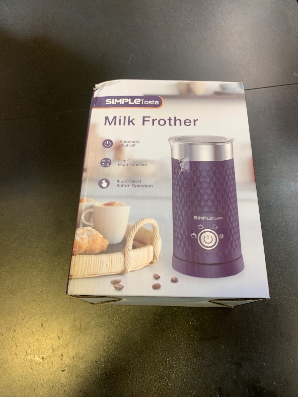 Photo 1 of SIMPLETASTE Milk Frother, 4-in-1 Electric Milk Steamer, Automatic Warm and Cold Foam Maker and Milk Warmer for Latte, Cappuccinos, Macchiato