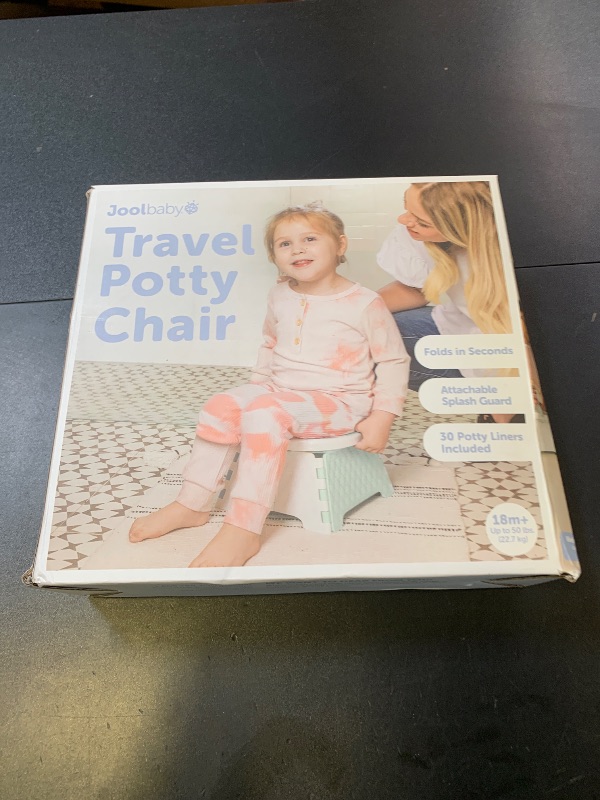 Photo 1 of Jool Baby Portable Potty Training Chair with Travel Bag and 30 Liners, Foldable, Indoor/Outdoor Use, Camping (Sage)