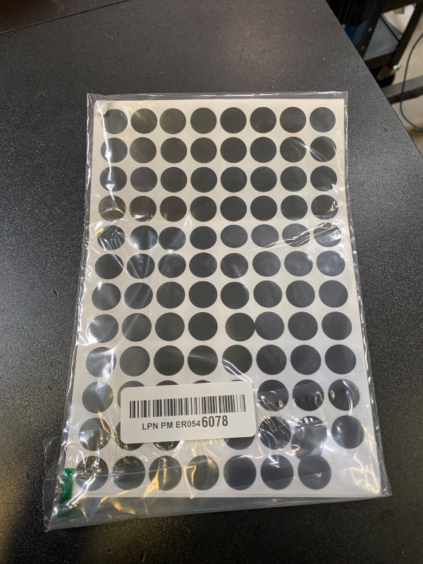 Photo 1 of BOHUIZ 6 Sheets 580 Pcs Self-Adhesive Screw Hole Cover Stickers, 12 mm/15 mm/21 mm Black Screw Covers Caps Sticker PVC Waterproof Screws Cap Covers for Wall Cabinets Bookcase Desk Furniture Repairing