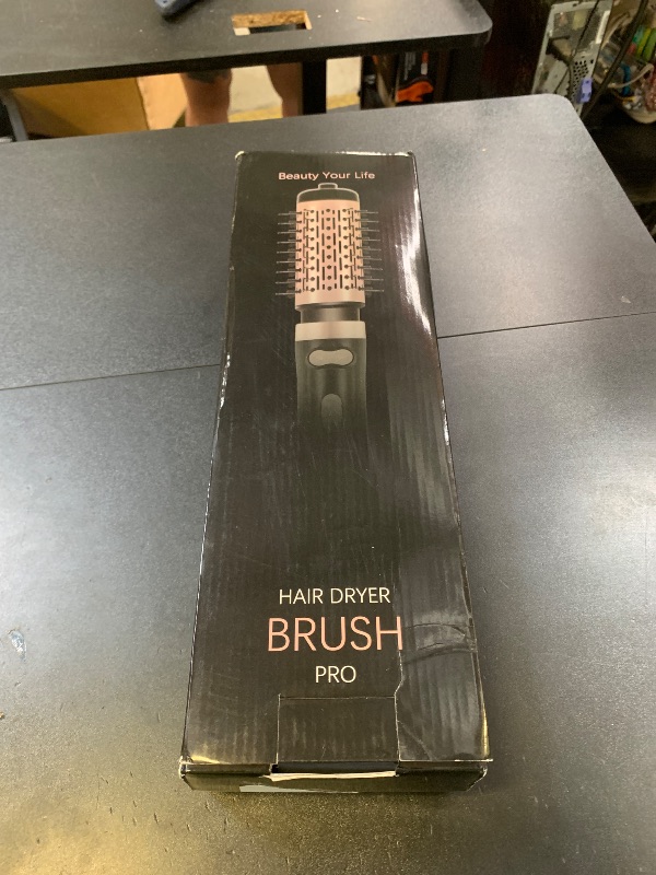 Photo 1 of Hair Dryer Brush, 3-in-1 Rotating Round Hot Air Spin Brush Set with 2 Brushes (2" & 1.5"), Negative Ionic Blow Volumizer, 2 Detachable Auto-Rotating Curling Brush 100-120V