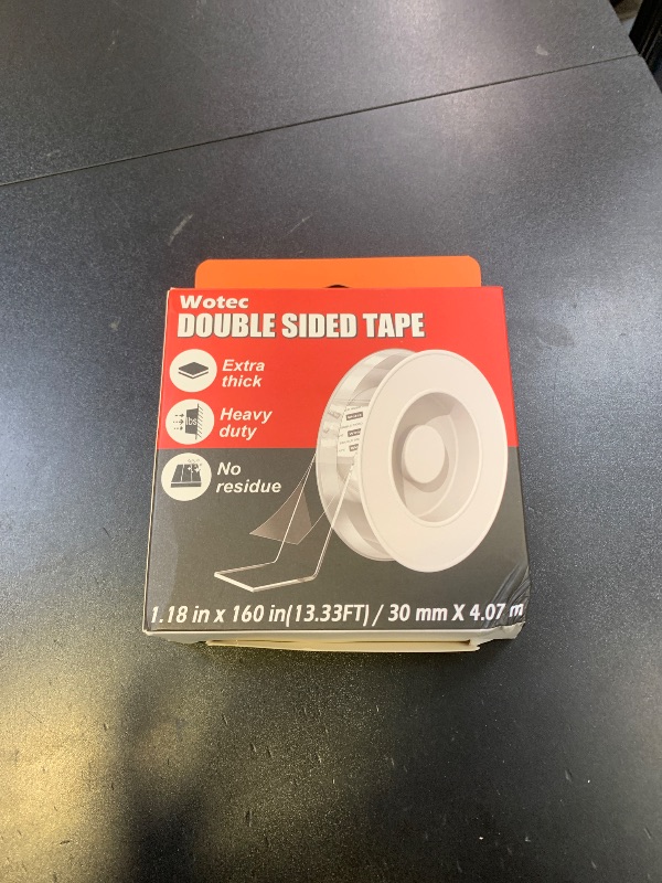 Photo 1 of Extra Large Double Sided Tape Heavy Duty Removable 1.18 Inch x 160 Inch, Clear & Tough Nano Tape, Multipurpose Mounting Tape Picture Hanging Strips Adhesive for Poster Carpet