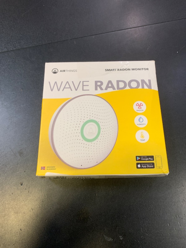 Photo 1 of Airthings 2950 Wave Radon - Smart Radon Detector with Humidity & Temperature Sensor – Easy-to-Use – Accurate – No Lab Fees – Battery Operated - Free App