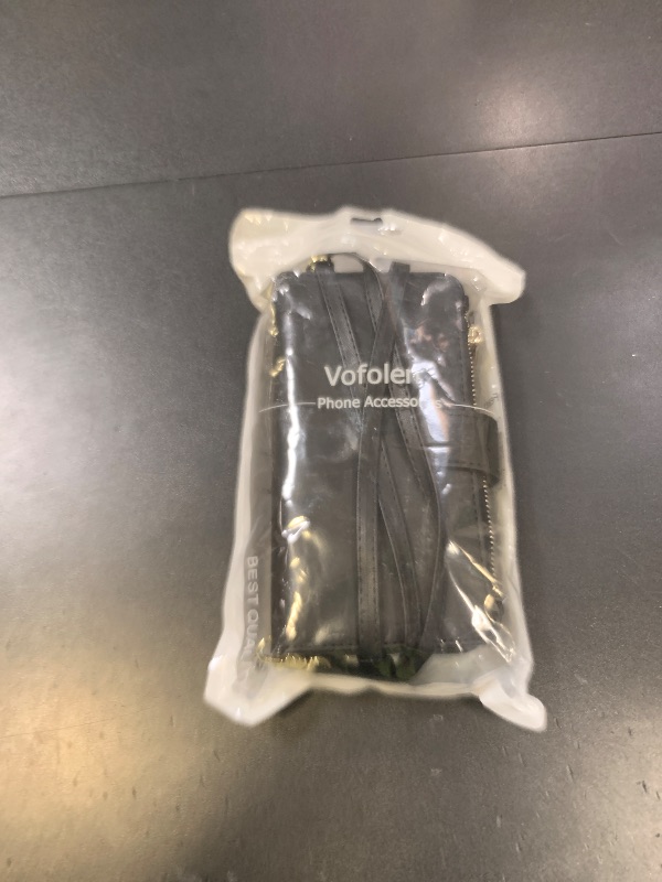 Photo 1 of Vofolen for iPhone 16 Pro Case with Card Holder Crossbody Strap Leather Flip Case with Magnetic Clasp Kickstand Zipper Pocket Metal Ring Heavy Duty Protective Wallet Phone Case for Women, Black