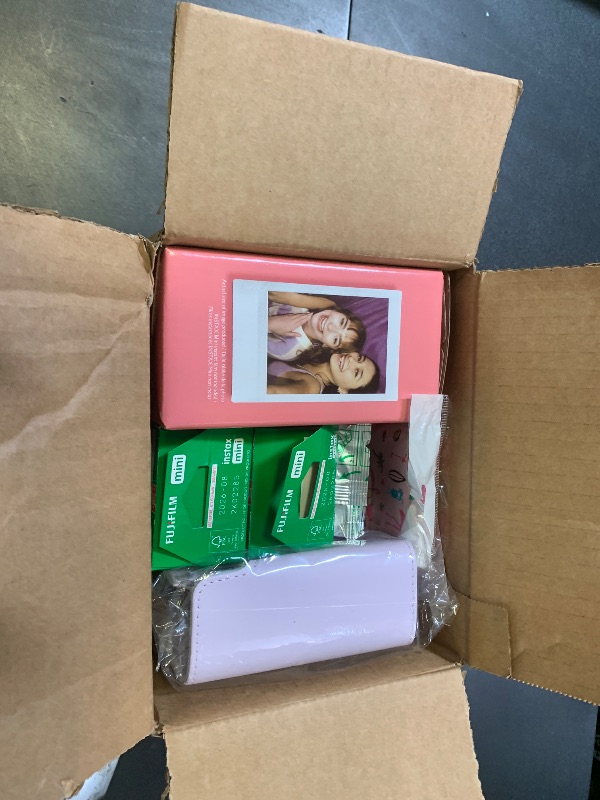 Photo 1 of PARTS ONLY ----------------------------------Fujifilm Instax Mini 11 Instant Camera Lilac Purple + Custom Case + Fuji Instax Film Value Pack (50 Sheets) Flamingo Designer Photo Album