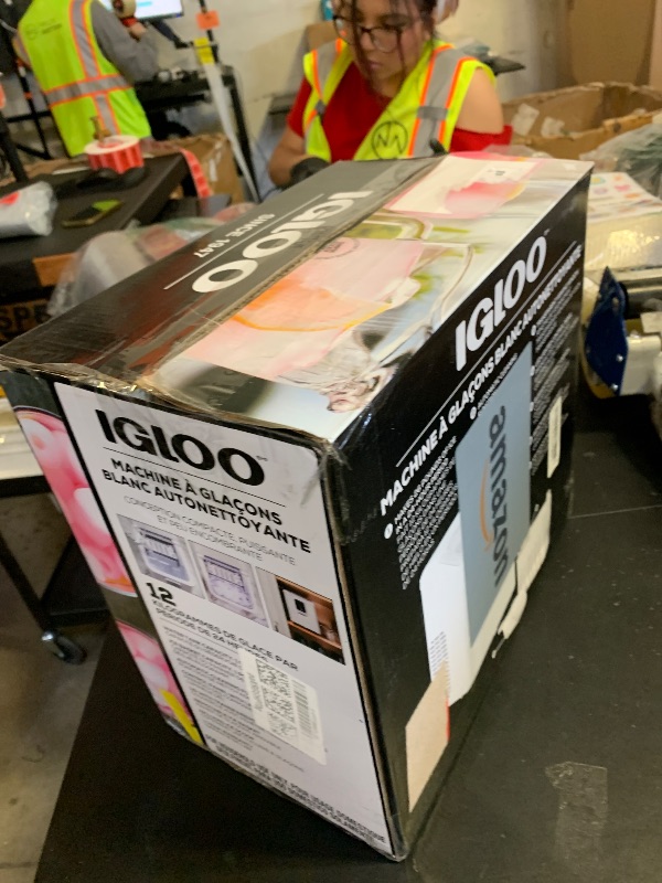 Photo 1 of Igloo Self-Cleaning Countertop Ice Maker - Compact and Portable - Creates 26 lbs. Per Day, 8 Pieces Ready Every 7-8 Minutes - Includes Ice Scoop and Basket - White