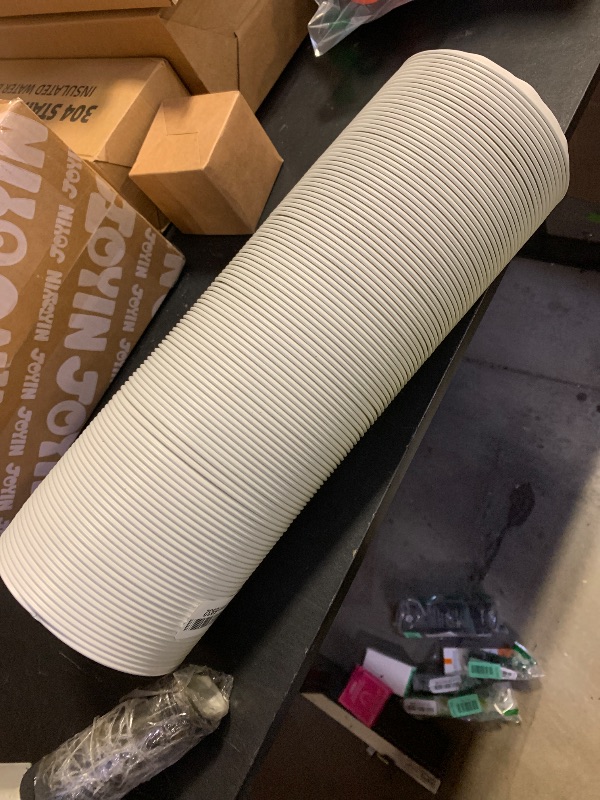Photo 1 of TURBRO Polypropylene Portable Air Conditioner Universal Exhaust Hose - 5 Inch Diameter, 78 Inch Length, Clockwise Thread
