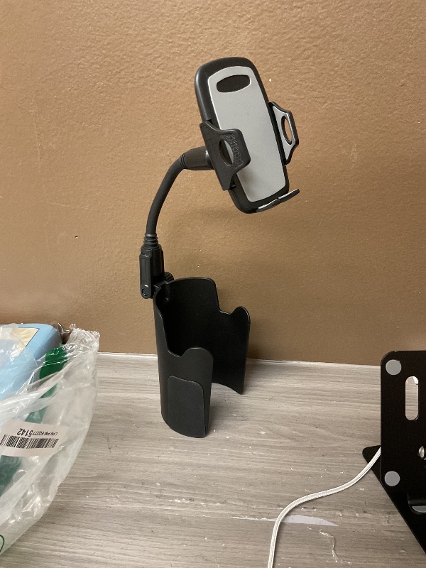 Photo 1 of Sosirolo Cup Phone Holder for Car with 360° Adjustable Long Gooseneck, Cell Phone Holder Mount for Car | Truck | Golf Cart Compatible with iPhone & Samsung & All Smartphones