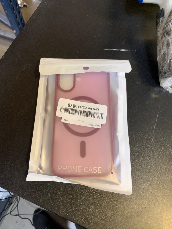 Photo 1 of SUPFINE Magnetic for iPhone 16 Case (Compatible with MagSafe) (Military Grade Drop Protection) Slim Translucent Matte Shockproof with Anti-Fingerprint Phone Case,Wine Red