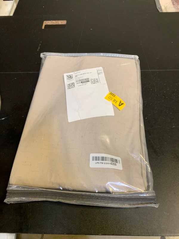 Photo 1 of H.VERSAILTEX 100% Blackout Curtains for Bedroom Thermal Insulated Linen Textured Curtains Heat and Full Light Blocking Drapes Living Room Curtains 2 Panel Sets, Cobblestone, 42x63 Inch