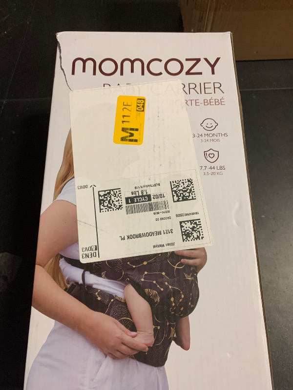 Photo 1 of Momcozy Breathable Mesh Baby Carrier, Ergonomic and Lightweight Infant Carrier for 7-44lbs with Enhanced Lumbar Support, All Day Comfort for Hands-Free Parenting, Air Mesh-Grey