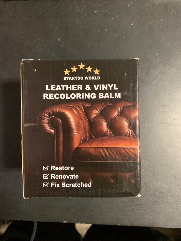 Photo 1 of STARTSO WORLD Leather Recoloring Balm - Repair Kit for White Furniture and Car Seats | Scratch Remover, Restores Faded Leather
