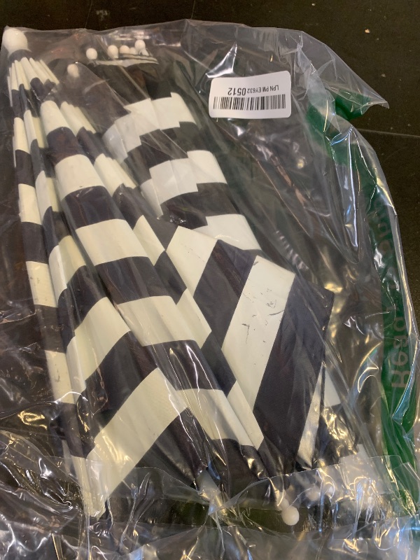 Photo 1 of Abbylike 2 Set Plant Umbrellas for Outdoor Plants, Garden Umbrella Shade for Potted Plants and Garden Beds Plant Cover for Sun Summer Beach Terrace Lawn Swimming Pool (Stripe,Black and White)