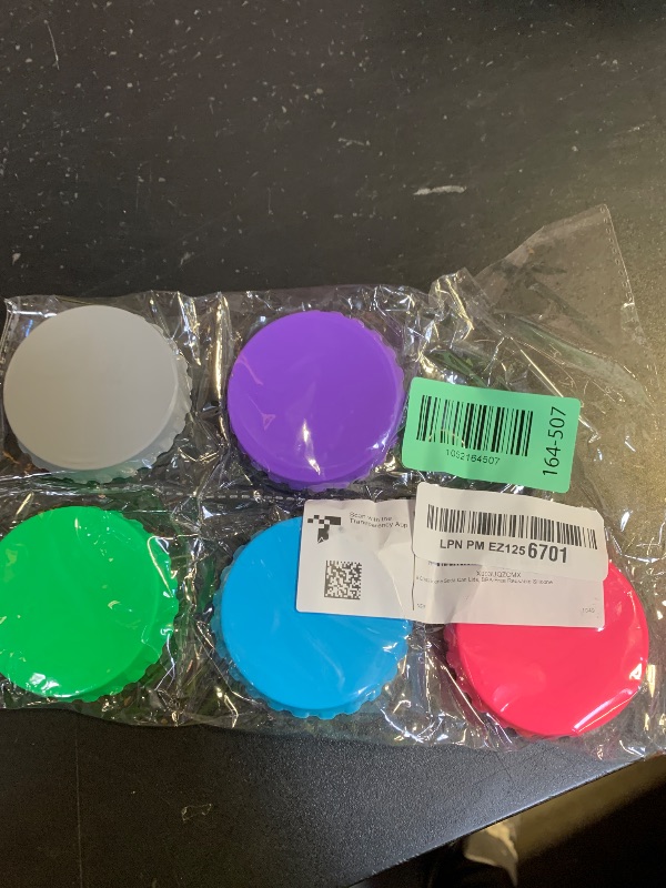 Photo 1 of 6 Pack Silicone Soda Can Lids, 6 Color BPA-Free Reusable Silicone Can Covers, Can Stopper or Protector For Soda, Beer, Drink, Juice, Coke, Beverage, Fits Standard Cans