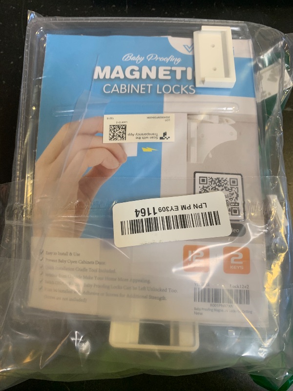Photo 1 of Vmaisi Adhesive Magnetic Cabinet Locks (12 Locks and 2 Keys)