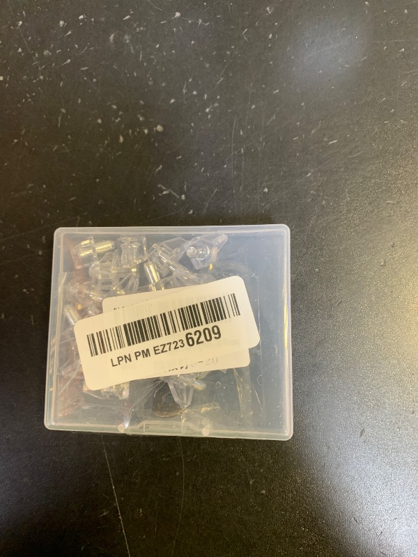Photo 1 of 5 Millimeters Shelf Support Peg?Support Cabinet Shelf Pins?Clear Plastic Replacement Peg Cabinet Shelf Supports Pins for Kitchen Furniture Book Shelves Shelf Holder Locking Pins (20 Pieces)