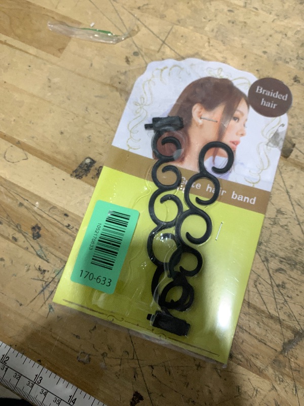 Photo 1 of 1 Pair Black Braiding Tool, DIY Ponytail Maker, French Braid Tool for Twists, Plaits, Buns, and Pony Tails, Fashion Hair Accessory for Women and Girls, Hair Elastics and Ties
