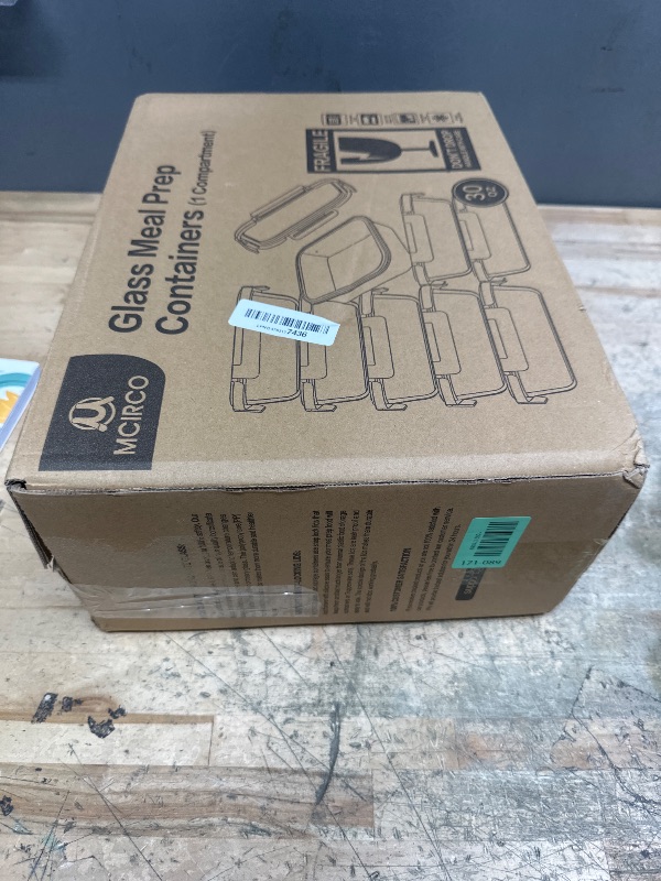 Photo 1 of [8-Pack,30 oz]Glass Meal Prep Containers,Glass Food Storage Containers,Airtight lunch Containers with Lids, Microwave, Oven, Freezer and Dishwasher