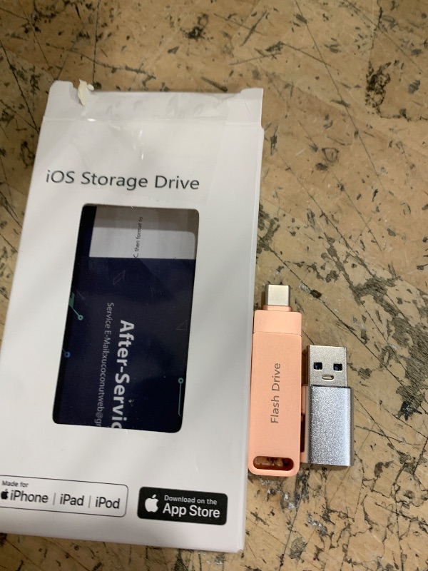 Photo 1 of (No APP Required) MFi Certified iPhone Photo Stick, USB Flash Drive 512GB for Photo/Video Backup, 3 in 1 iPhone Memory Stick, High-Speed Thumb Drive Compatible for iPhone/iPad/Android/PC Pink