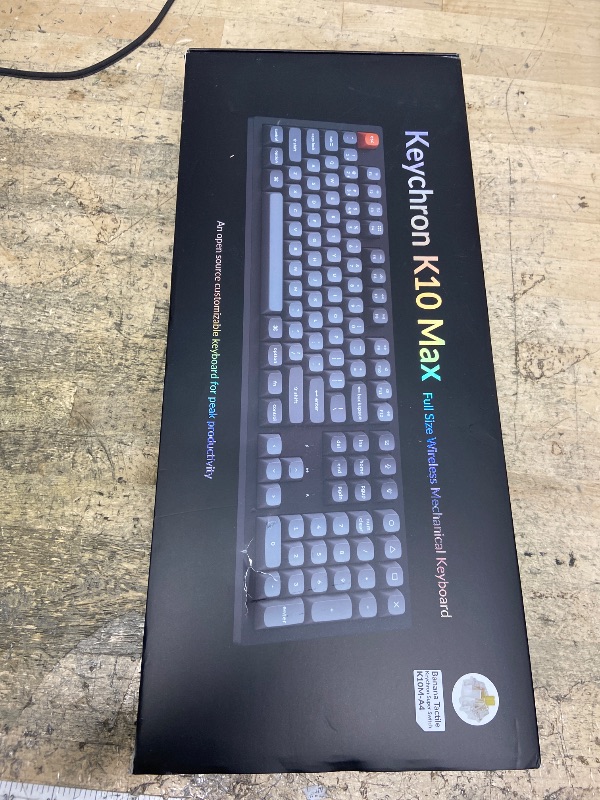 Photo 1 of *PG UP KEY DOES NOT FUNCTION* Keychron K10 Max Wireless Custom Mechanical Keyboard, QMK 2.4 GHz Bluetooth Full-Size with Hot-swappable Keychron Super Banana Switch Compatible with Mac Windows Linux (RGB Backlit)