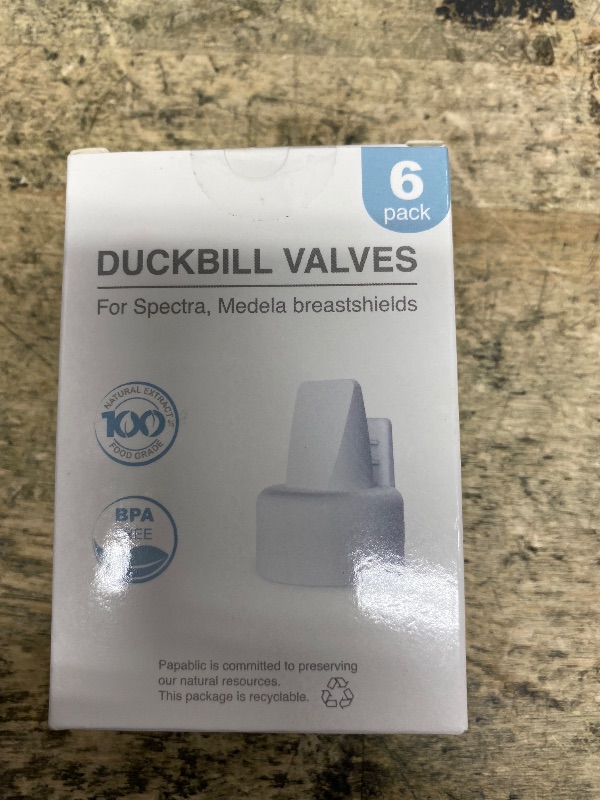 Photo 1 of [6-Count] Papablic Duckbill Valves, Replacement Milk Valves Compatible with Spectra S1 S2 & Medela Breast Pumps Parts Accessories, BPA & DEHP Free, Food-Grade Silicone, Easy to Clean, White