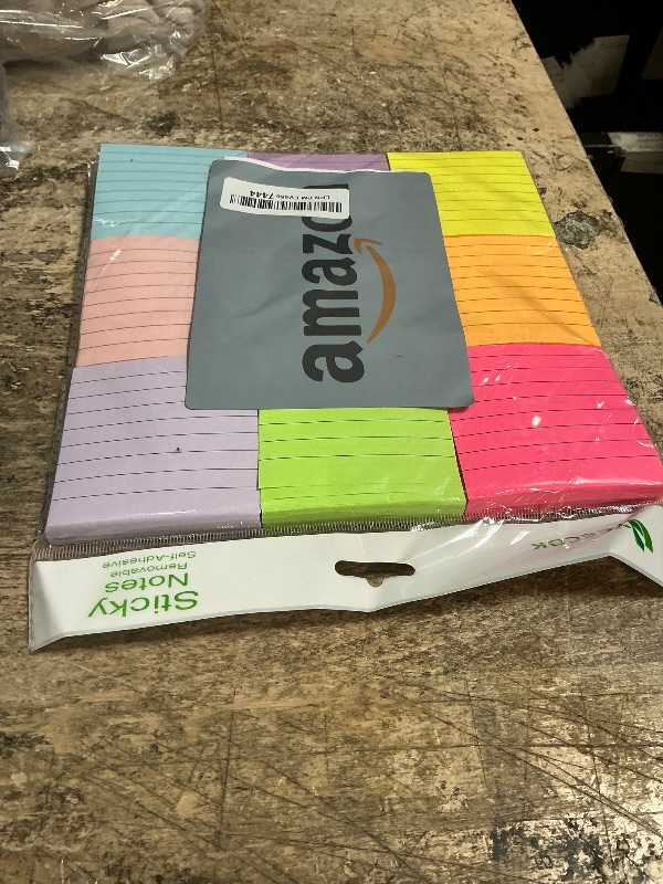Photo 1 of (18 Pads) Lined Sticky Notes 3x3 in Bright Ruled Post Stickies Colorful Super Sticking Power Memo Pads
