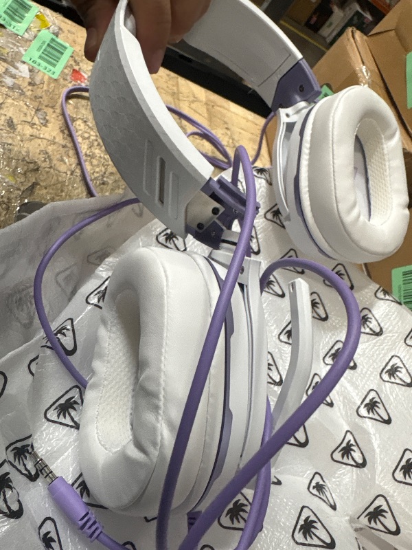 Photo 1 of **DAMAGED** 
Turtle Beach Recon Spark Gaming Headset - Xbox Series X, Xbox Series S, Xbox One, PS5, PS4, PlayStation, PC, Mobile with 3.5mm - Flip-Up Mic, 40mm Speakers, PC Splitter, White