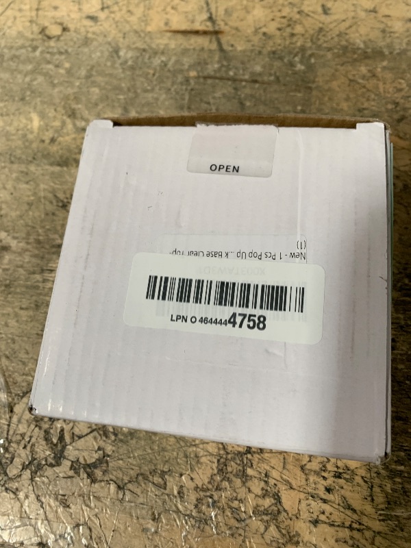 Photo 1 of 1 Pcs Pop Up Sticky Note Dispenser Sticky Note Holder Pop Up Note Dispenser Transparent Top for 3 x 3 Inch Sticky Notes School Office Home Store Black Base Clear Top (1)