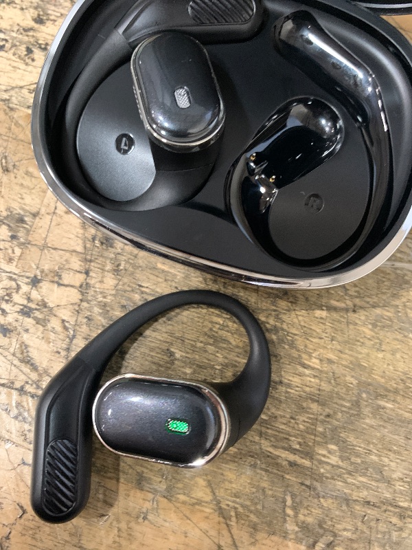 Photo 1 of ***FOR PARTS /DON'T FUNCTION WELL *** Open Ear Wireless Earbuds Bluetooth 5.4 Headphones, 50H Playtime Stereo Earphones with ENC Noise Cancelling, IPX7 Waterproof Ear Buds with Ergonomic Earhook for Sports/Fitness/Travel/Workouts (Black)