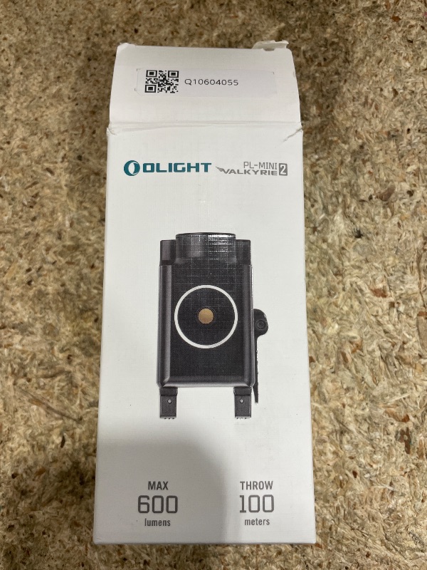 Photo 1 of **FOR PARTS/ NON-FUNCTIONAL** OLIGHT PL-Mini 2 Valkyrie 600 Lumens Magnetic USB Rechargeable Compact Weaponlight with Adjustable Rail, High Performance CW LED Tactical Flashlight with Built-in Battery