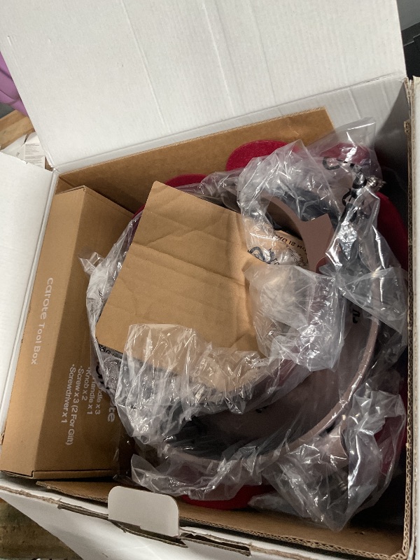 Photo 1 of **MISSING ONE LID AND UTENSILS**CAROTE Pots and Pans Set Nonstick, 16pcs Cookware Set Nonstick Non-Toxic & PFOA&PFOS-Free, Dishwasher, RV/Camping Cookware Set, Cooking Pots with Lids,Wine Red