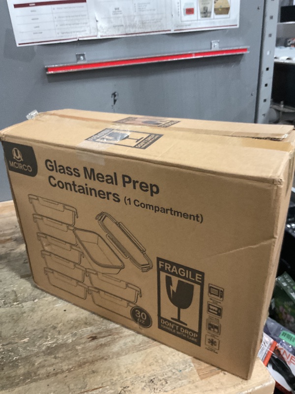 Photo 1 of [8-Pack,30 oz]Glass Meal Prep Containers,Glass Food Storage Containers,Airtight lunch Containers with Lids, Microwave, Oven, Freezer and Dishwasher