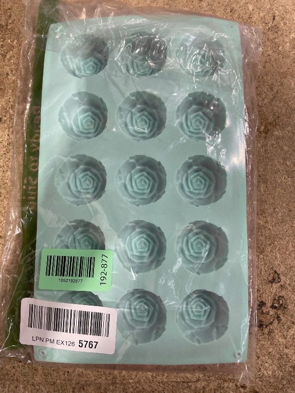 Photo 1 of 2 Pack Rose Fondant Silicone Molds, Non Stick 15 Cavity Silicone Rose Mold for Candy, Chocolate, Jelly, Soap & Ice Cube, Heat-Resistant & Dishwasher Safe Molds for Fondant Cake Decorating and Baking