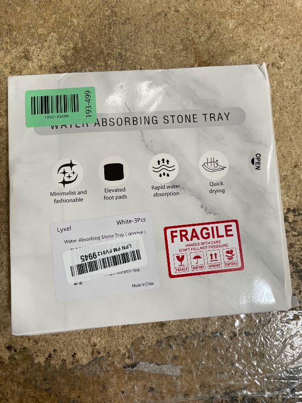Photo 1 of **Only Two** 3PCS Water Absorbing Stone Tray, DryingNeat Diatomite Stone Sink Tray, Instant Dry Sink Coasters, Kitchen Sponge Hand Soap Holder, Bathroom Sink Vanity Trays,8 * 4inch and 4 * 4inch