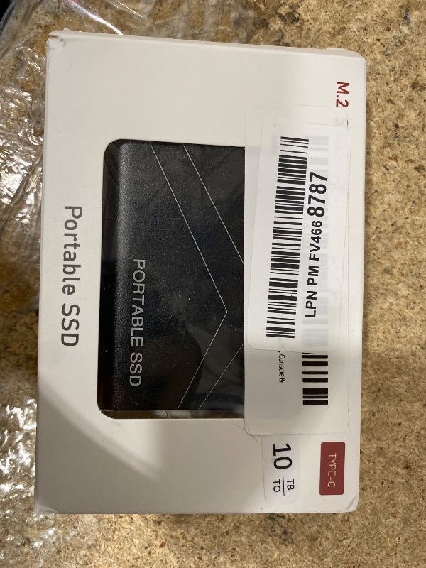 Photo 1 of 10T 10000GB External SSD Portable USB Storage Drive, Plug & Play Solid State Drive for PC, Mac, Laptop and Gaming Console, Compact Backup Storage