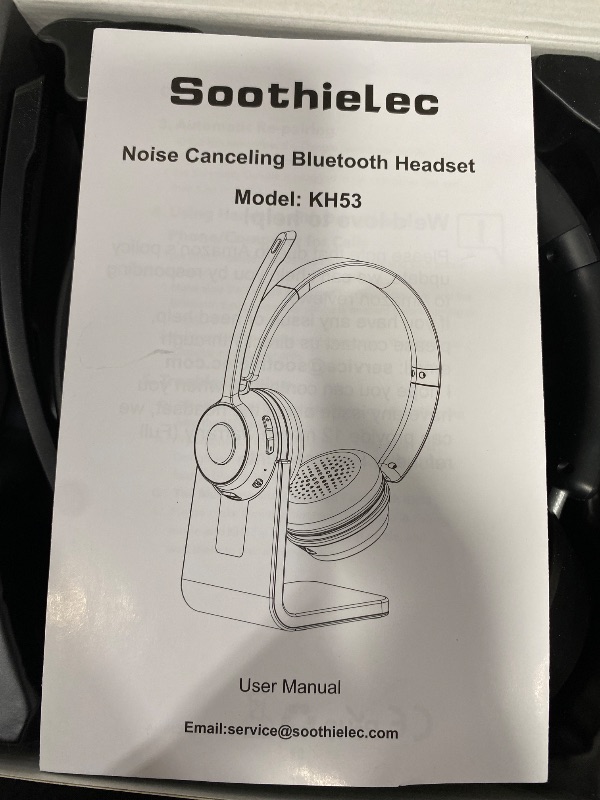 Photo 1 of (Upgraded Version) Wireless Headset, Bluetooth Headset with Noise Cancelling Microphone, Best Headphones with Mic Mute & USB Dongle for PC/Computer/Laptop/Cell Phones/Remote Work/Call Center