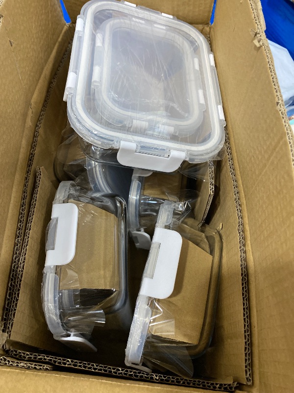 Photo 1 of [10-Pack]Glass Meal Prep Containers with Lids, MCIRCO Glass Food Storage Containers with Snap Locking Lids, Airtight Lunch Containers, Microwave, Oven, Freezer and Dishwasher, White