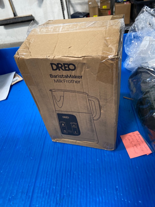 Photo 1 of ***DENTS**DREO Milk Frother, All-in-1 Electric Foam Maker for Coffee, 15oz/450ml Automatic Foam Frother for Latte Art-level Microfoam, 30+ Drinks, Easy to Clean, Dishwasher Safe, LED display