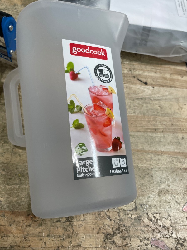 Photo 1 of *MISSING LID* GoodCook 1 Gallon Pitcher with 4 Way Lid, Made Without BPA, Clear