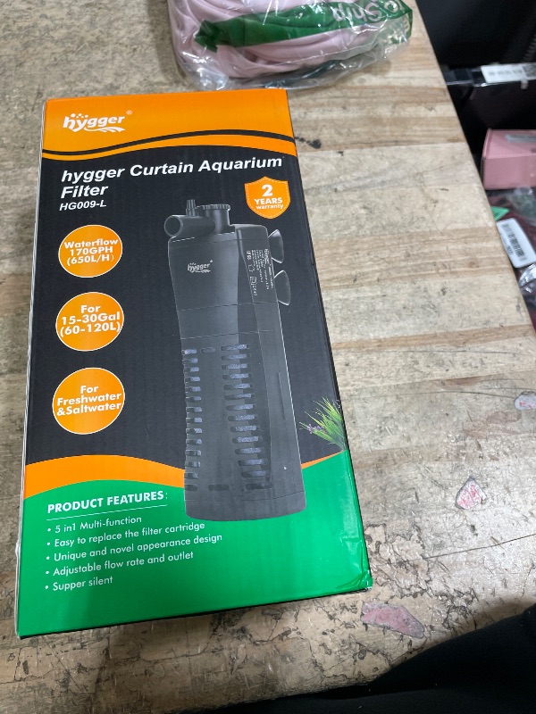 Photo 1 of ***FOR PARTS ONLY/ MISSING PIECES** hygger Submersible Aquarium Power Filter 170 GPH for 15-30 Gallon Fish Tank Corner Internal Filter with Bio Ball Sponge 3-Stage Filtration System
