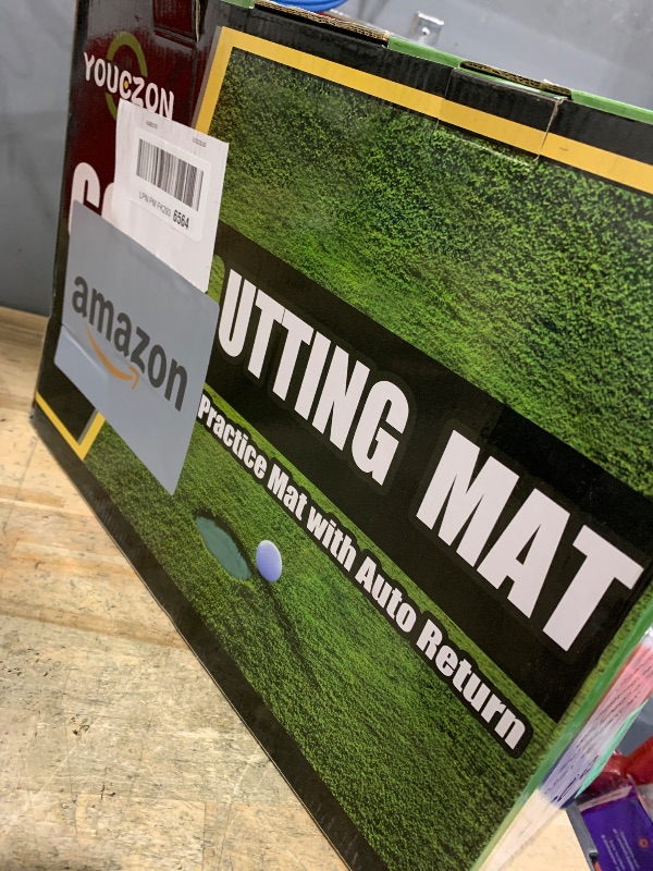 Photo 1 of **PARTIAL SET**YOUCZON Putting Green Indoor, No Hump Golf Mat with Auto Ball Return - Easy to Fold Solid Wood Base, Luxurious Velvet Surface - Ideal for Home or Office and Golfers (Green Two Holes)