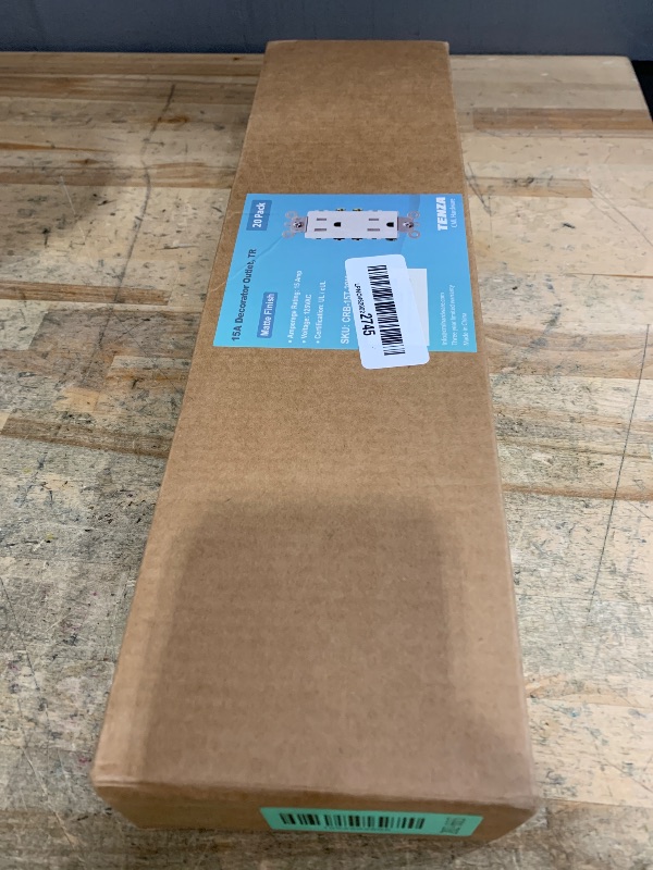 Photo 1 of (20 Pack) CML 15 Amp Matte White Decorator Wall Receptacle Outlet, Child-Safe Tamper Resistant Standard Electrical Outlets, 15A/125V, UL Listed