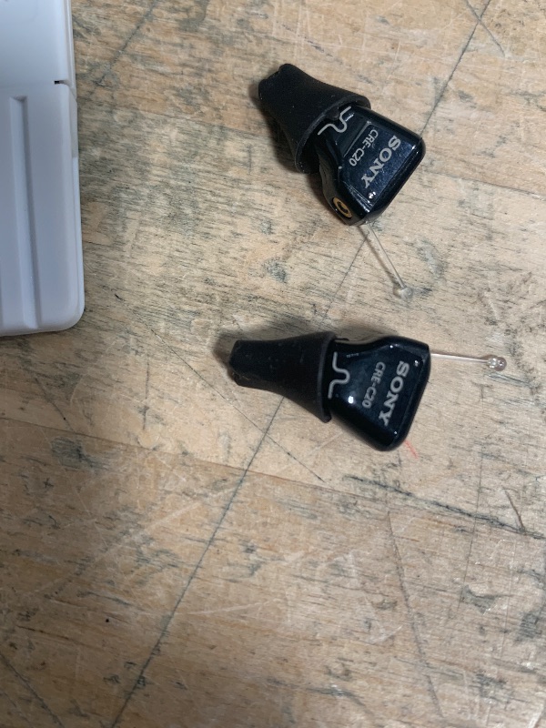 Photo 1 of **FOR PARTS ONLY/ NON-FUNCTIONAL*** Sony CRE-C20 Self-Fitting OTC Hearing Aids for Mild to Moderate Hearing Loss, Prescription-Grade Sound Quality, Compact Virtually Invisible Design, Customizable App, and Rechargeable Battery