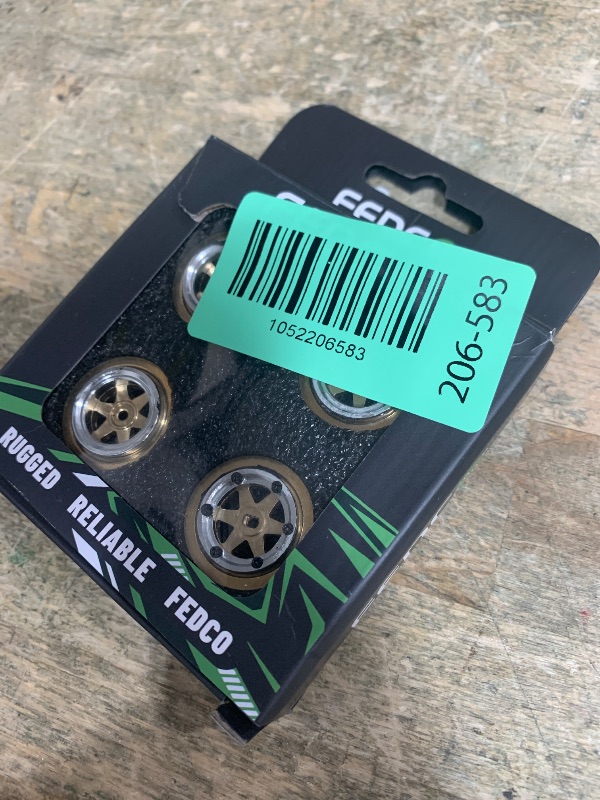 Photo 1 of ***HAS GLUE ON THE WHEELS*** FEDCO SCX30 Wheels Brass Wheel Rims for SCX30 Upgrades 1/30 RC Crawler