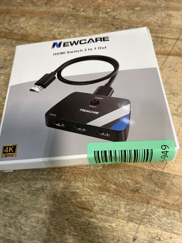 Photo 1 of [Upgrade] HDMI Switch 3 in 1 Out, 4K@60Hz HDMI 2.0 Switch Splitter with 2.6FT Long HDMI Cable, 3-Port HDMI Switcher Selector, Supports 4K 30Hz 3D 1080P HDCP2.2 for PS5 Xbox DVD Player Fire Stick PC
