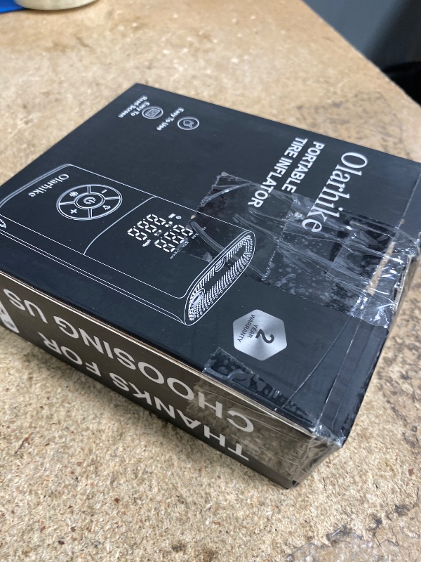 Photo 1 of **MISSING ALL ATTACHMENTS**OlarHike Tire Inflator Portable Air Compressor, Smart Dual Hose System, 160PSI Auto Air Pump for Car Tires, Bike,Bicycle, Motorcycles,Electric Pump with LED Light & Digital Pressure Gauge