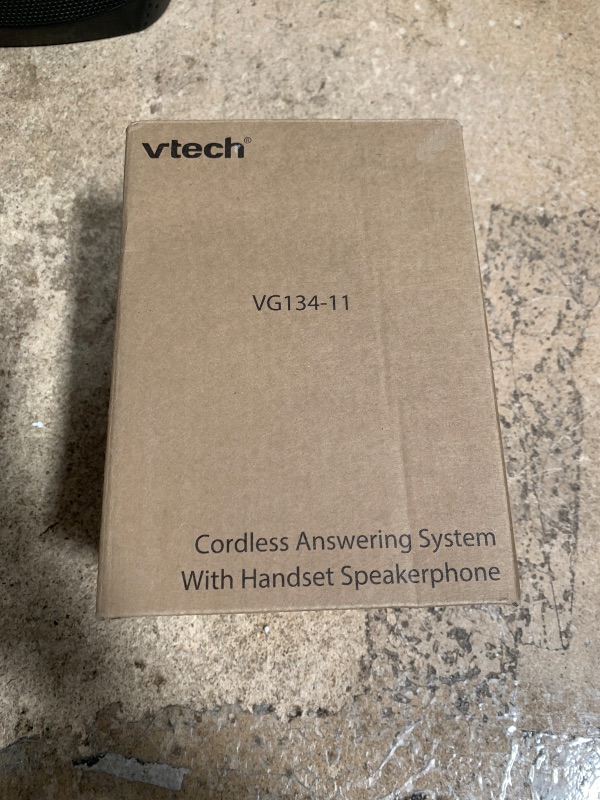 Photo 1 of [New] VTech VG134-11 DECT 6.0 Cordless Home Phone with Bluetooth Connection, Digital Answering Machine, Backlit Display,Full Duplex Speakerphone, Caller ID/Call Waiting,1000 ft Range (Black)