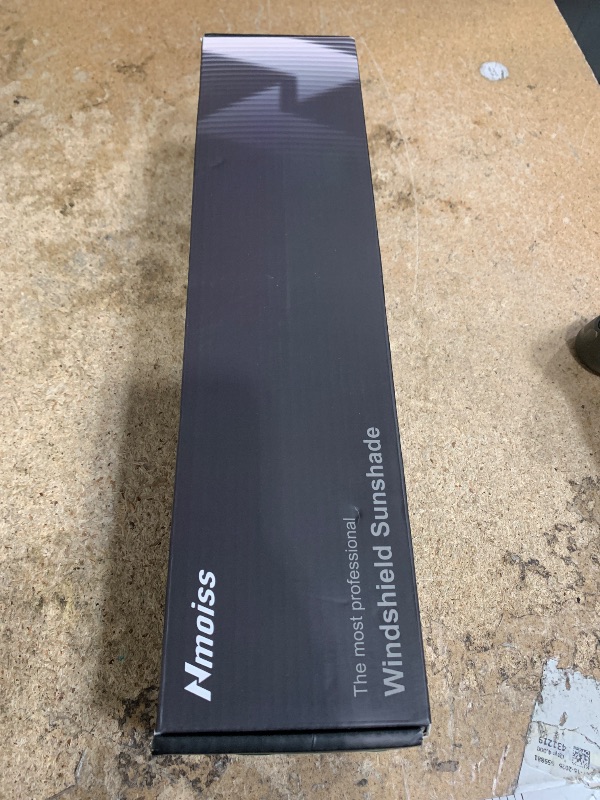 Photo 1 of [Upgraded] Nmoiss Windshield Sun Shade Umbrella - [Vinyl Coating Heat Shield] Protect Car from Sun Rays & Heat Damage Keep Cool and Protect Interior, Spring Structure Edge Medium 56" L x 31" W