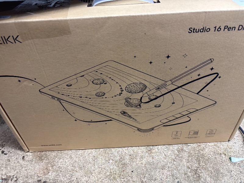 Photo 1 of *** UNABLE TO TEST DUE TO CHARGER TYPE ***VEIKK Drawing Tablet with Screen 15.6 inch Studio 16 Graphics Tablet with Full-Laminated AG Glass Screen,16K Levels Battery-Free Pen,Digital Drawing Pad for Computer (125% sRGB)
