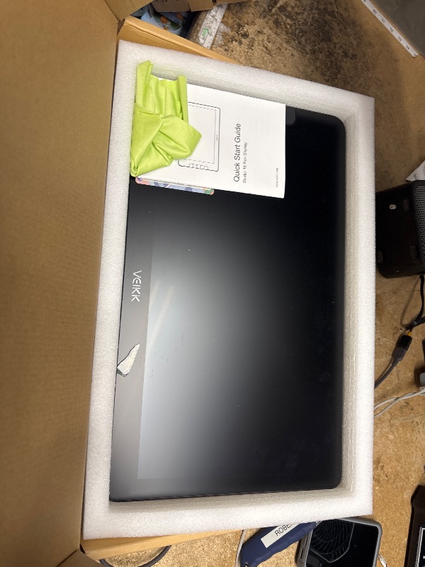 Photo 1 of *** UNABLE TO TEST DUE TO CHARGER TYPE ***VEIKK Drawing Tablet with Screen 15.6 inch Studio 16 Graphics Tablet with Full-Laminated AG Glass Screen,16K Levels Battery-Free Pen,Digital Drawing Pad for Computer (125% sRGB)